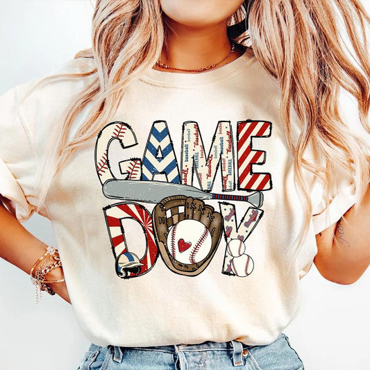 Game Day Shirt, Baseball Mom Shirt, Retro Baseball Shirt for Women, Sport Mom Shirt, Baseball Lover Gift, Baseball Season, Baseball Tee