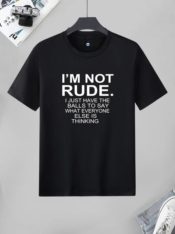 Men's Letter Print Round Neck Graphic Tee, Regular Fit Casual Crewneck Short Sleeve T-shirt, Men's T Shirts, T Shirts for Men,Â Streetwear Graphic Tees