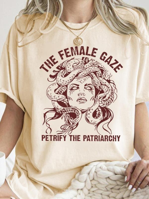 The Female Gaze Tshirt, Women's Right Tee - Sweatshirt - Hoodie, Patriarchy Feminist Shirt, Womenswear Casual Tops Comfort T-Shirt