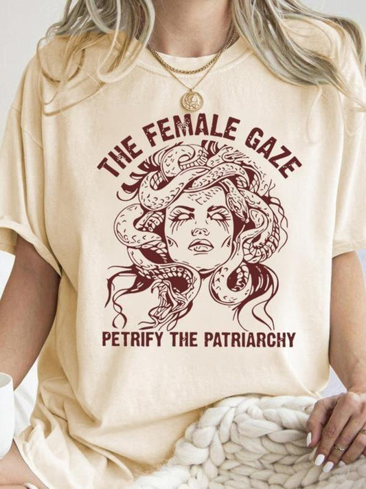 The Female Gaze Tshirt, Women's Right Tee - Sweatshirt - Hoodie, Patriarchy Feminist Shirt, Womenswear Casual Tops Comfort T-Shirt