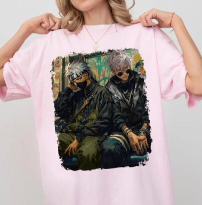 Kakashi and Gojo 2 JJK Shirt, JJK Animee Shirt Sweatshirt Hoodie