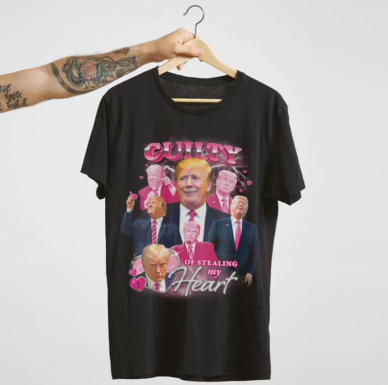 Guilty Of Stealing My Heart Bootleg Mugshot Retro Shirt Merch Streetwear Graphic Menswear Top