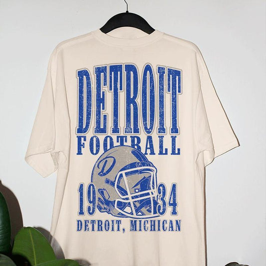 Vintage 90s Detr0it Football Tshirt, Retro Football Tee, Vintage Michican 1934, Gifts For Men Women, Men, Vintage Graphic For Men