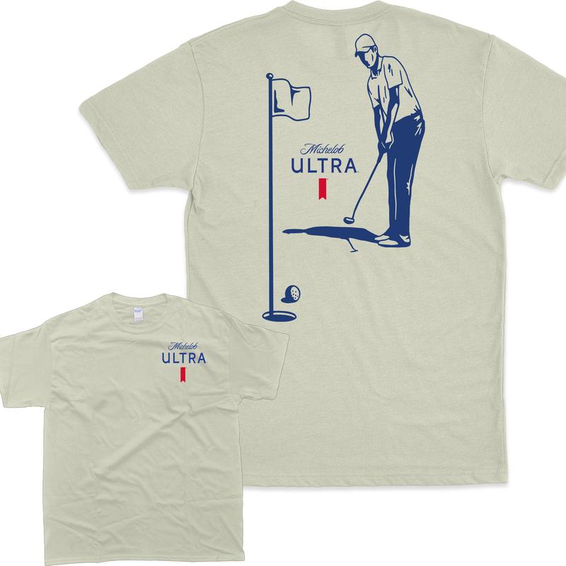 Michelob Ultra Golfing T-Shirt, 2 Side T-Shirt
