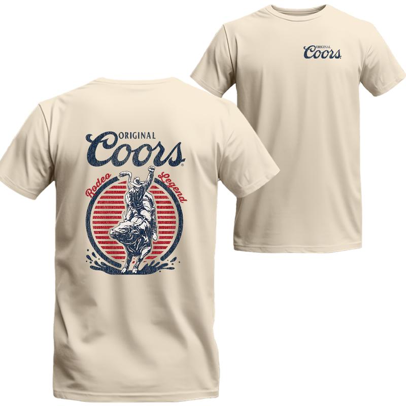 Original Coors Rodeo Legend Double Sided Beer Logo Shirt, Coors Short Sleeve Tee, Unisex Shirt