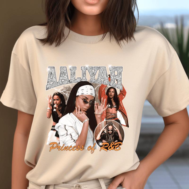 AALIYAH TSHIRT Aaliyah Tee Shirt Aaliyah Princess Of R&B Hiphop RnB Rapper T-Shirt, Shirt For Men, Women