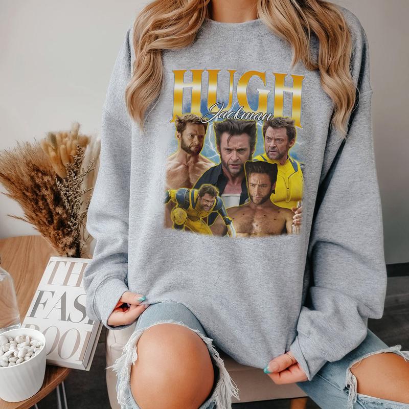 Hugh Jackman Homage Shirt, Hugh Jackman Retro 90s Shirt, Hugh Jackman Gift Merch Cotton