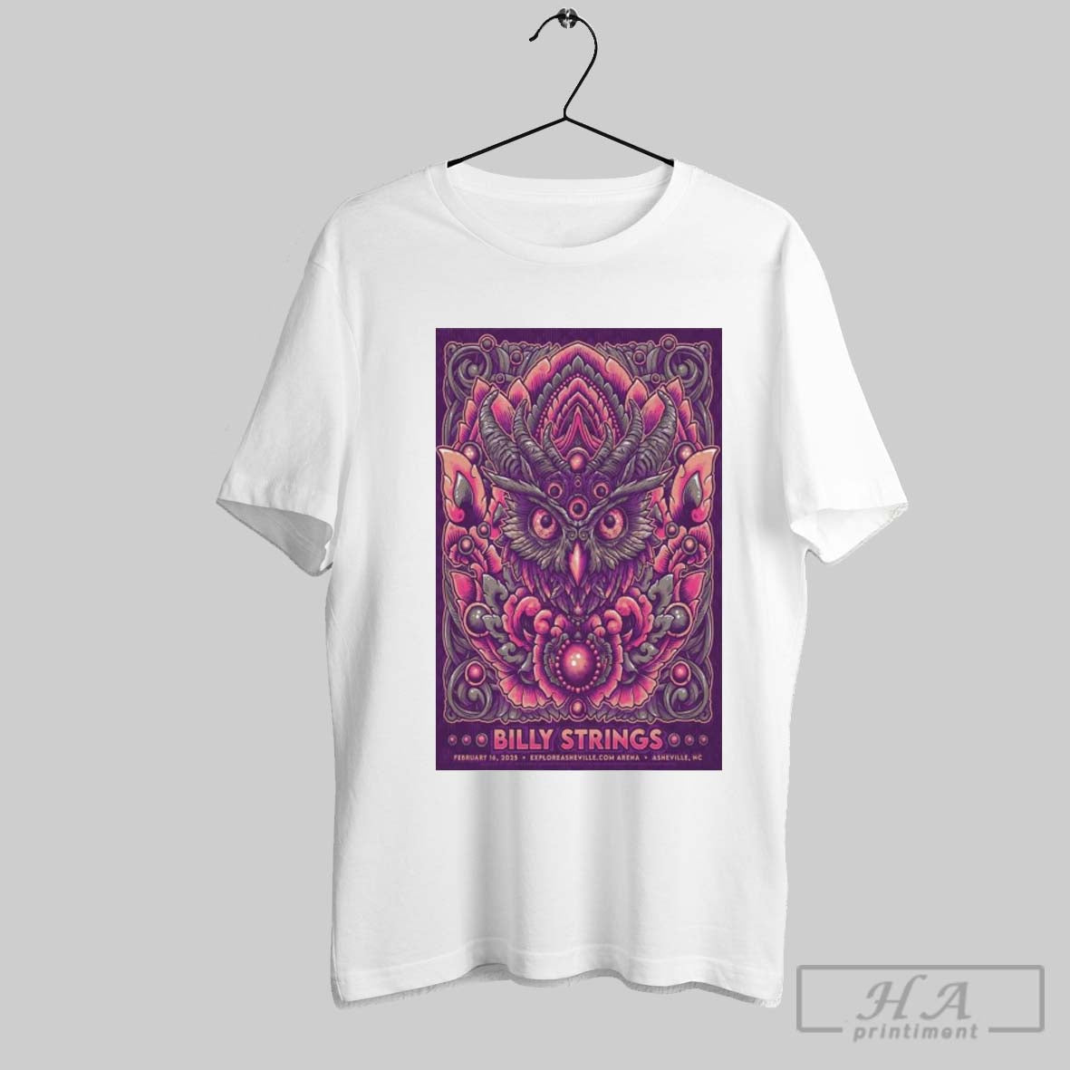 Poster Billy Strings Asheville Nc February 16 2025 Exploreasheville Com Arena T Shirt