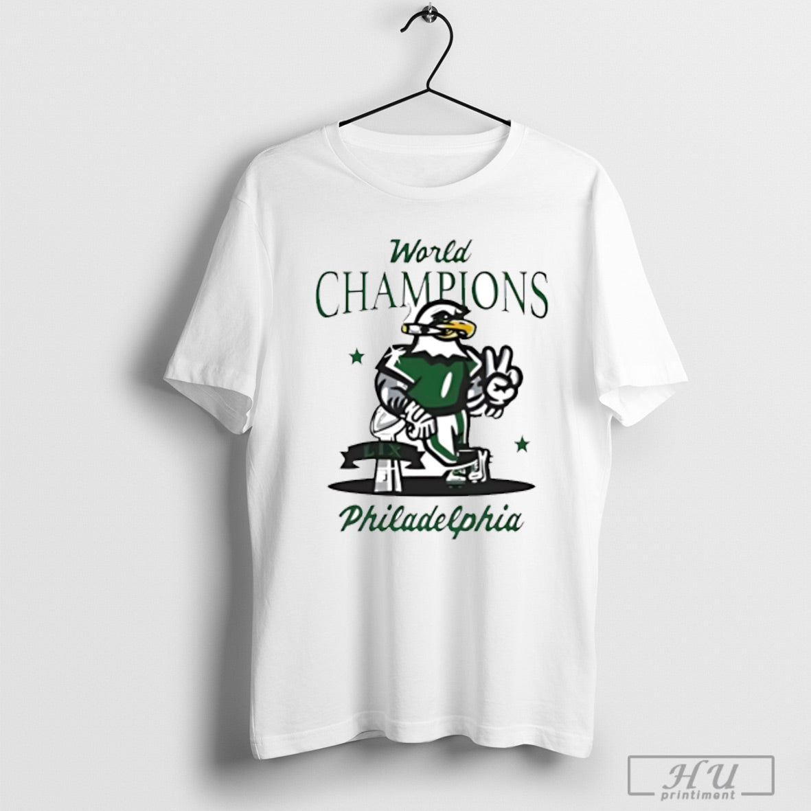 Philadelphia Eagles 2 Times World Champions Mascot Smoking T Shirt Sweatshirt