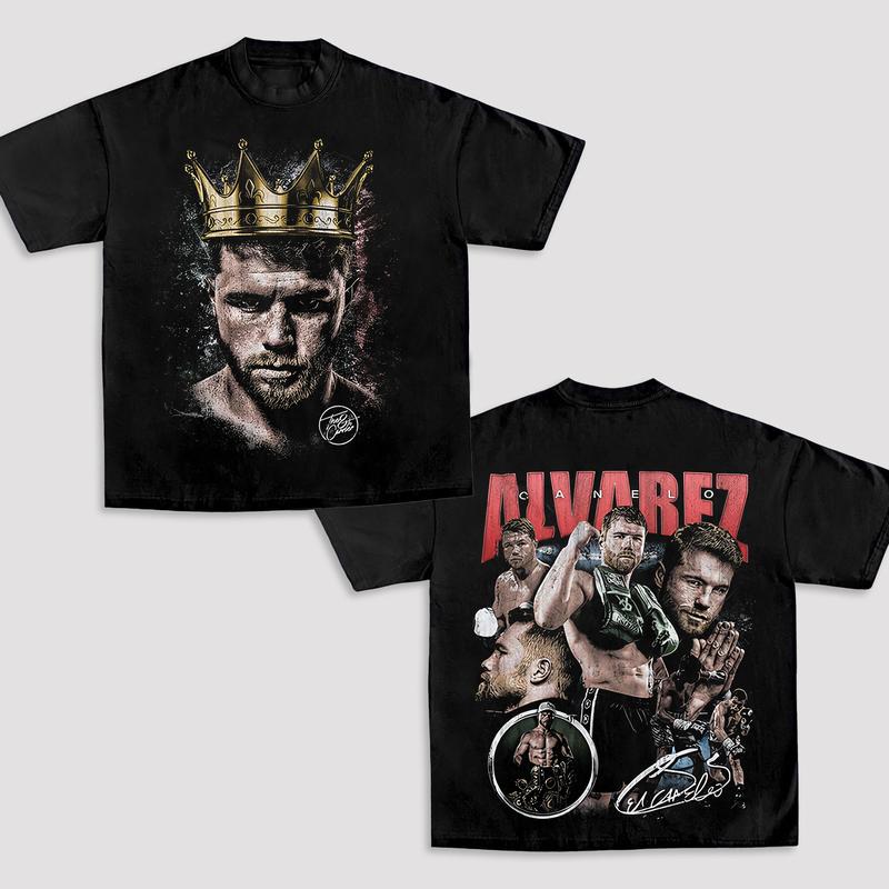 CANELO-KING TEE, Boxing T-shirt, Boxer Tee, Sports Shirt, Athletic Tee, Workout T-shirt, Gift for Him Hoodie Sweatshirt Menswear Streetwear