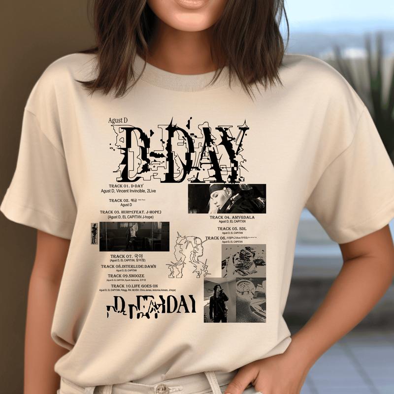 Agustss D T-Shirt, D Day Album Tracklist Shirts, Agustss D World Tour Tees, Suga On Tour 2023 shirt, Agustss D Tee, shirts For Men, Women