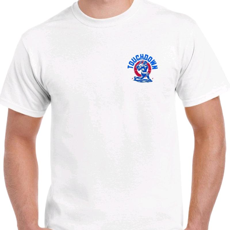 Touchdown Baseball Men's funny T-shirt - Menswear Casual Crewneck Cotton