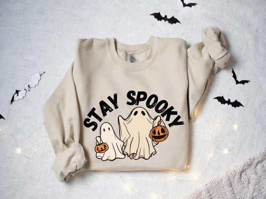 Stay Spooky Sweatshirt, Halloween Sweatshirt, Halloween Gift Hoodie, Womens Halloween Sweatshirt, Spooky Season Shirt, Ghost Halloween