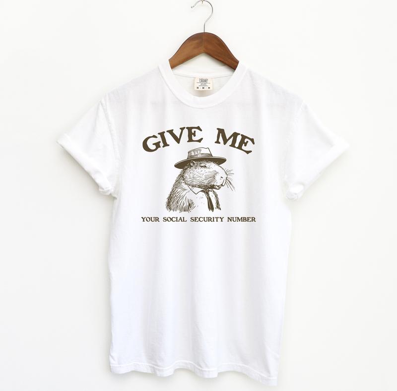 Give Me Your Social Capybara TShirt, Funny Comfort Colors Shirt