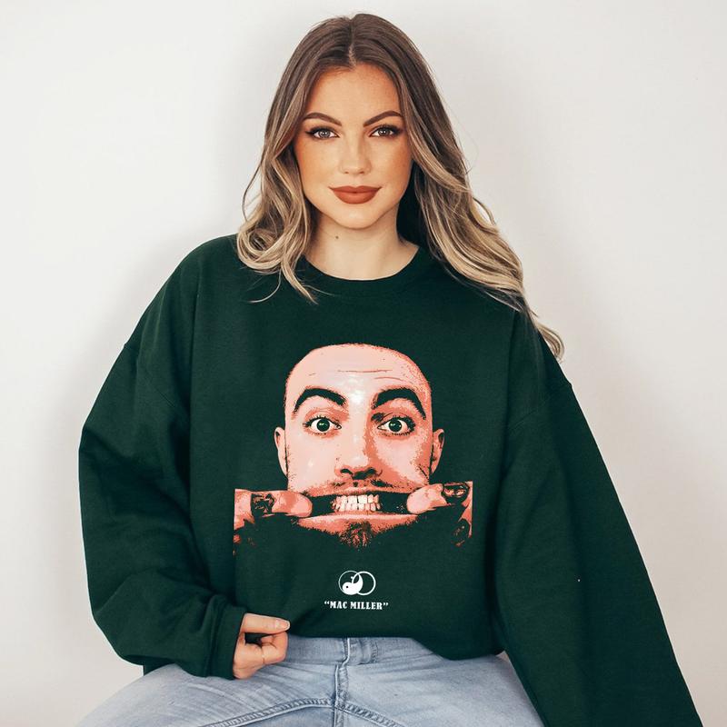Mac Miller Face Sweatshirt, Mac Miller Sweater, I Miss Mac Miller, Mac Forever Sweashirt