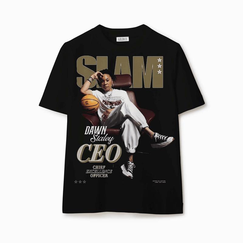 Slam Cover Tee - Dawn Staley, Unisex Cotton T-Shirt Gift For All