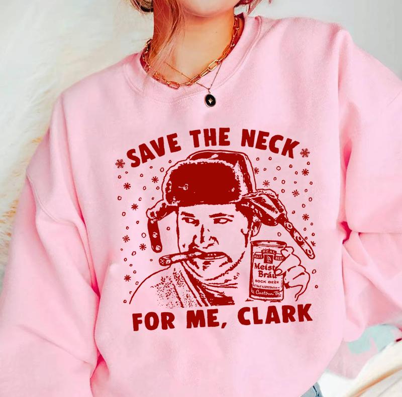 Cousin Eddie T Shirt Funny Thanksgiving Shirt Christmas Vacation Shirts for Men Women Save the Neck for Me Clark Vintage Cool Retro Xmas Tee