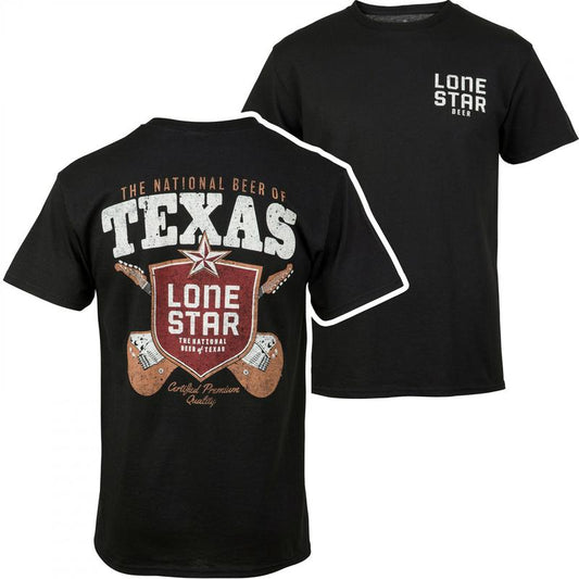 Lone Star Beer Texas Tunes T-shirt - 2 Side - All-weather Gear - All-gender Fits - From Small To Extra Large - Variety In Colors - Styles For Every Oc