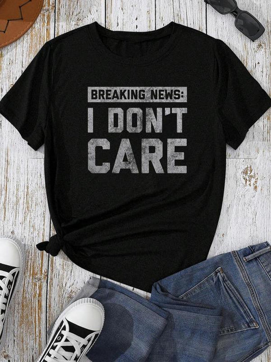 Women's Letter Print Round NeckÂ Short SleeveÂ Graphic Tee, Fashion Casual Crew Neck T-Shirt for Daily Holiday Vacation Outdoor Wear, Ladies Clothes for