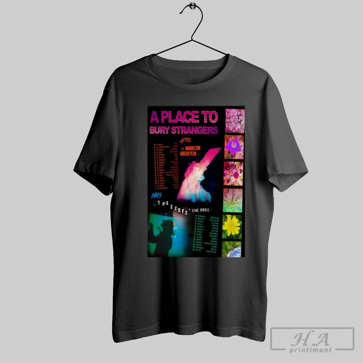 Poster A Place To Bury Strangers April May Tour 2025 T Shirt