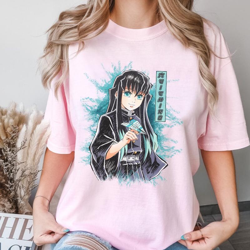 Muichiro with Paper Airplane T-Shirt,  Mist Hashira Shirt,  Mist Breathing Demon Slayer t-shirt, Kimetsu no Yaiba  Anime sweatshirt hoodie, Anime love