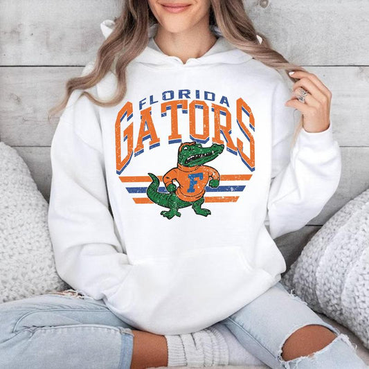 Florida Gators Vintage NCAA Hoodie, Classic Sport Team Hoodie, Gifts for Football Fans, Comfort Unisex Clothing, Women, Men, Vintage Style