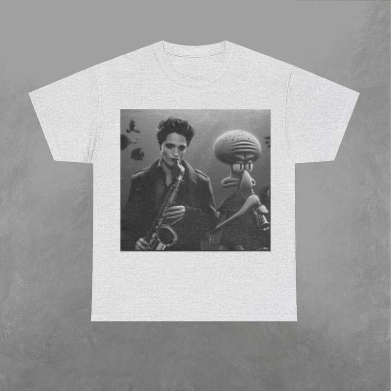 Edward Cullen and Squidward Tentacles Shirt, Edward Cullen Shirt, Squidward Tentacles Tshirt, Twilight Sweatshirt, SpongeBob Classic Fabric