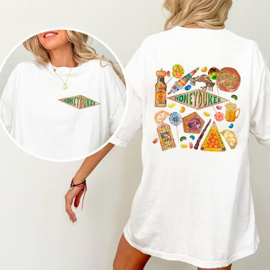 HP HoneyDukxs 2 Sides Wizard Sweatshirt Hoodie Shirt, gift for fan Cotton Fit Womenswear