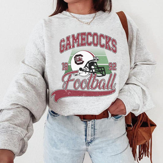 South Carolina Gamecocks NCAA Sweatshirt, Unisex Vintage University Football Shirt, Classic Sport Collection, Gift for Fans, Men, Women, Comfort