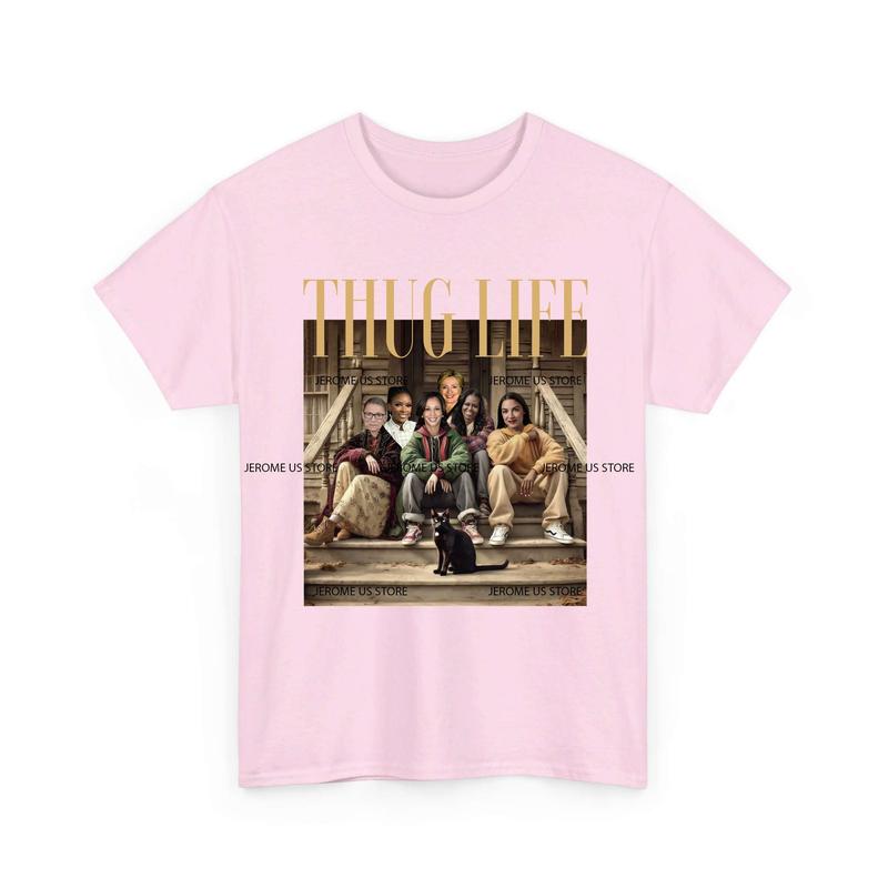 Thug Life Kamala T-Shirt, Hillary Version Shirt, Vote Shirt, Kamala Harris Shirt, Women Rights Shirt, Unisex Cotton Tee