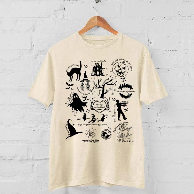 Halloween Songs Lyric Shirt, Halloween TShirt, Spooky Season SweatshirtHoodie