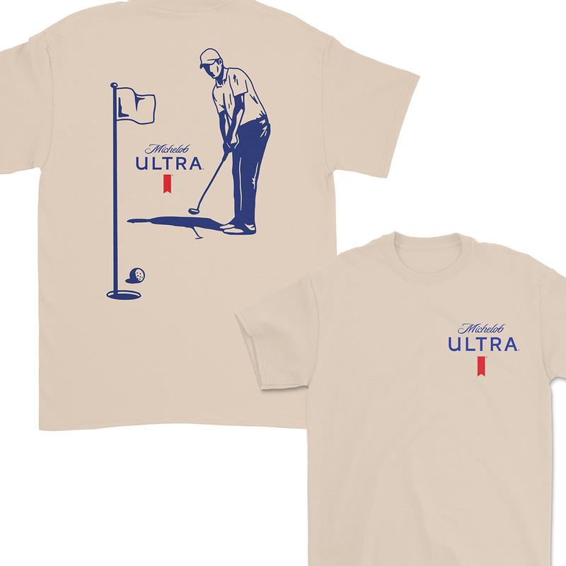 Michelob Ultra Golfing T-Shirt, 2 Side T-Shirt, Youthful & Vibrant, Every Size AvailableVariant, For Men