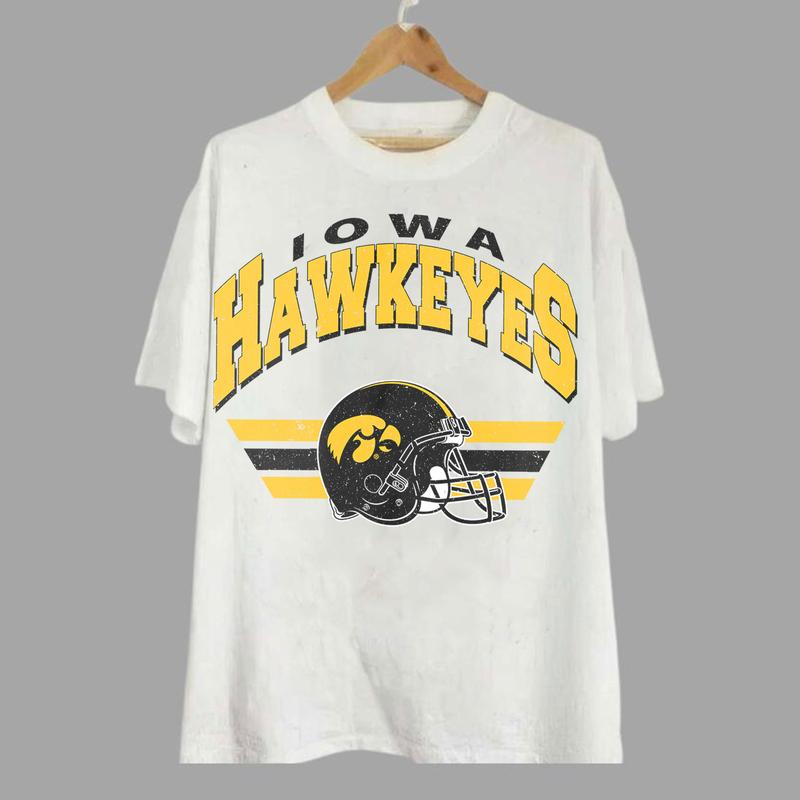 Iowa Hawkeyes Vintage Football NCAA Sweatshirt - Tshirt - Hoodie, University of Iowa Unisex Football NCAA Shirt, Unisex Vintage NCAA Shirt, Classic Fo