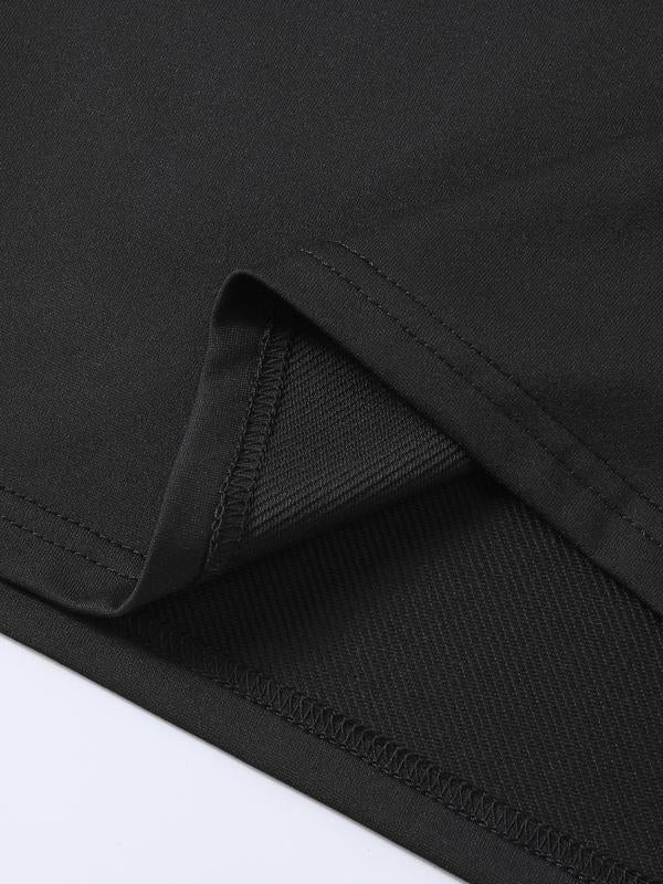 Men's Regular Fit Colorblock & Letter Print Tee, Cozy Breathable Round Neck Short Sleeve T-Shirt, Casual Simple Style for Menâ€™s Daily Wear