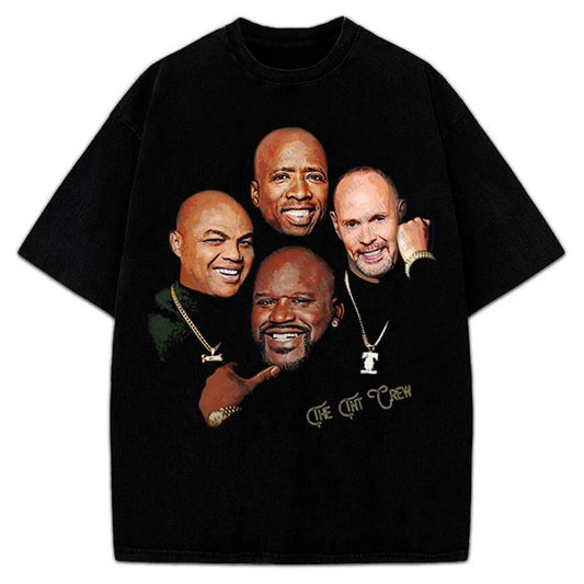 Charles Barkley Shaq Ernie Johnson And Kenny Smith TNT Crew The Last Dance Custom Graphic Tee Basketball Crewneck Cotton Classic Menswear