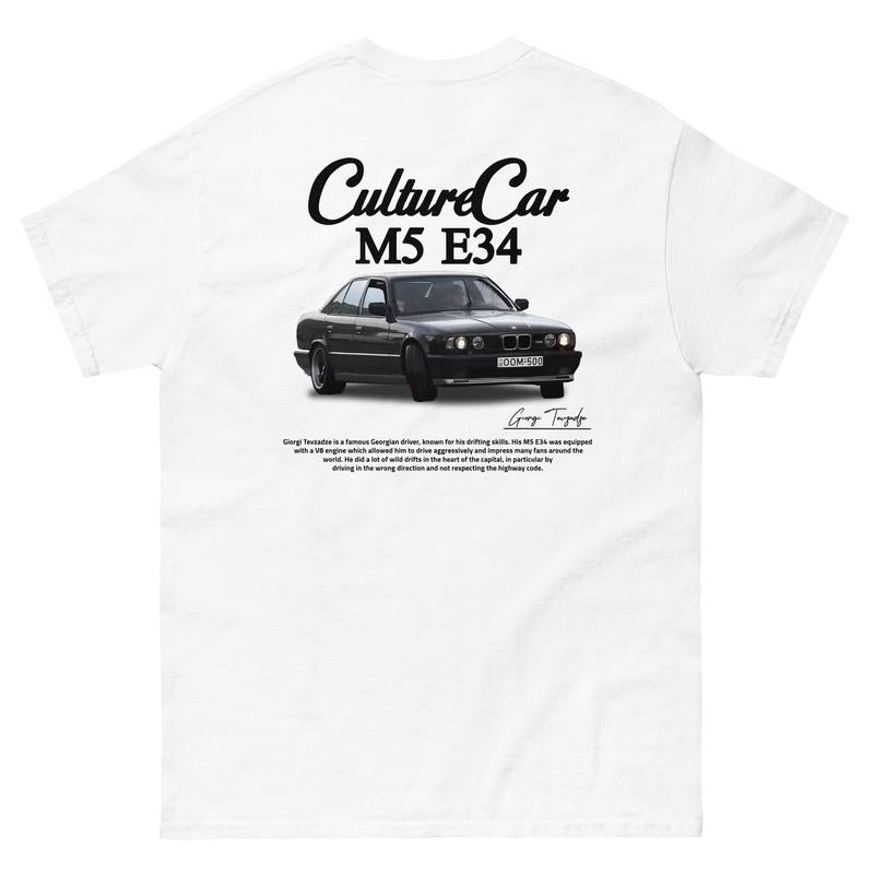 BMW M5 E34 Giorgi Tevzadze T-Shirt, Unisex, Supercar T-Shirt, Car Enthusiast Shirt, Car Clothing