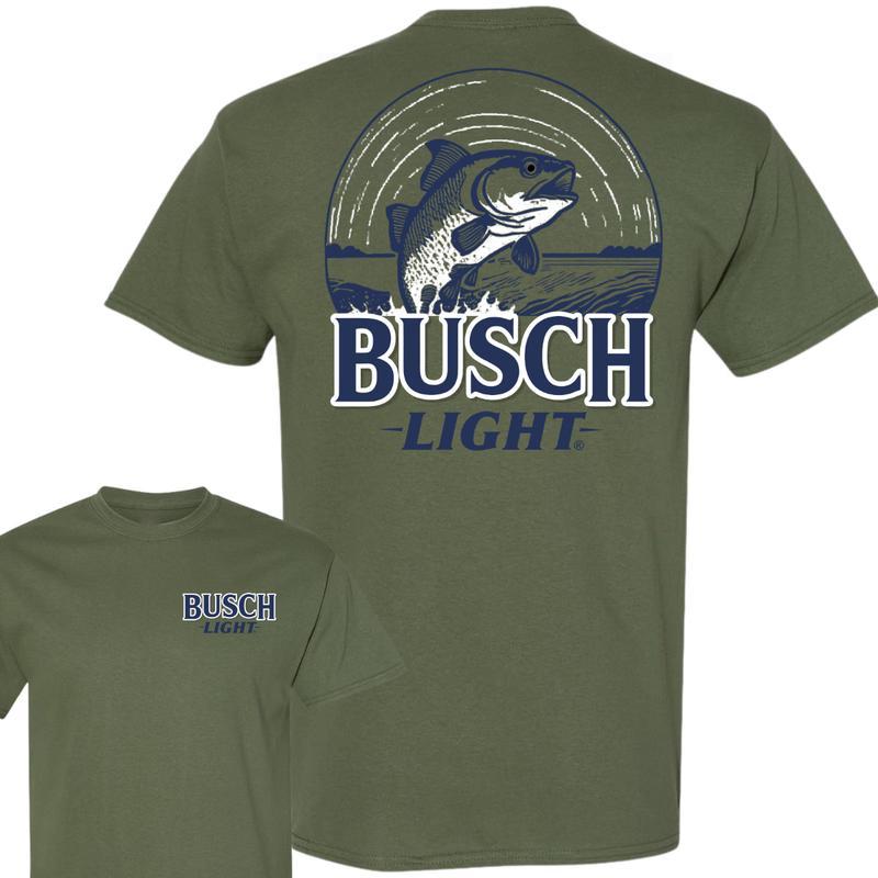Busch Light T-Shirt, Busch Light, Beer Tee,Busch Light - Busch Light Man's New Edition Shirt, Casual Graphic Round Neck T-shirt for Summer, Fashion To