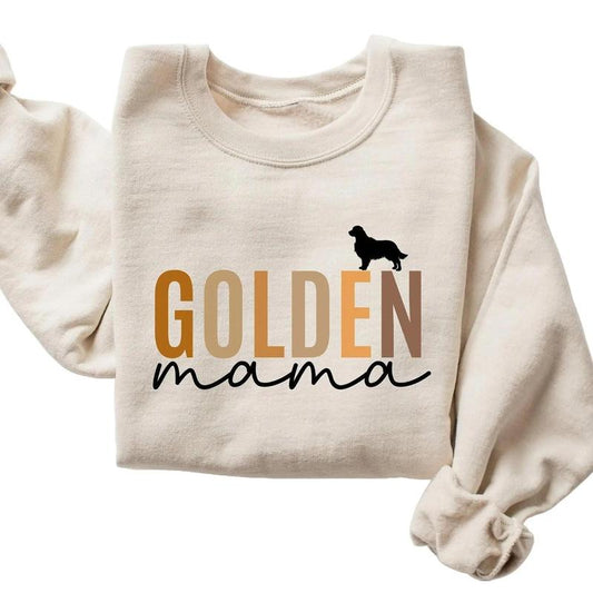 Golden Mama Shirt, Golden Retriever Sweatshirt, Dog Crewneck, Golden Dog Sweater, Dog Lover Gift, Golden Mom Sweatshirt, Dog Owner Clothing