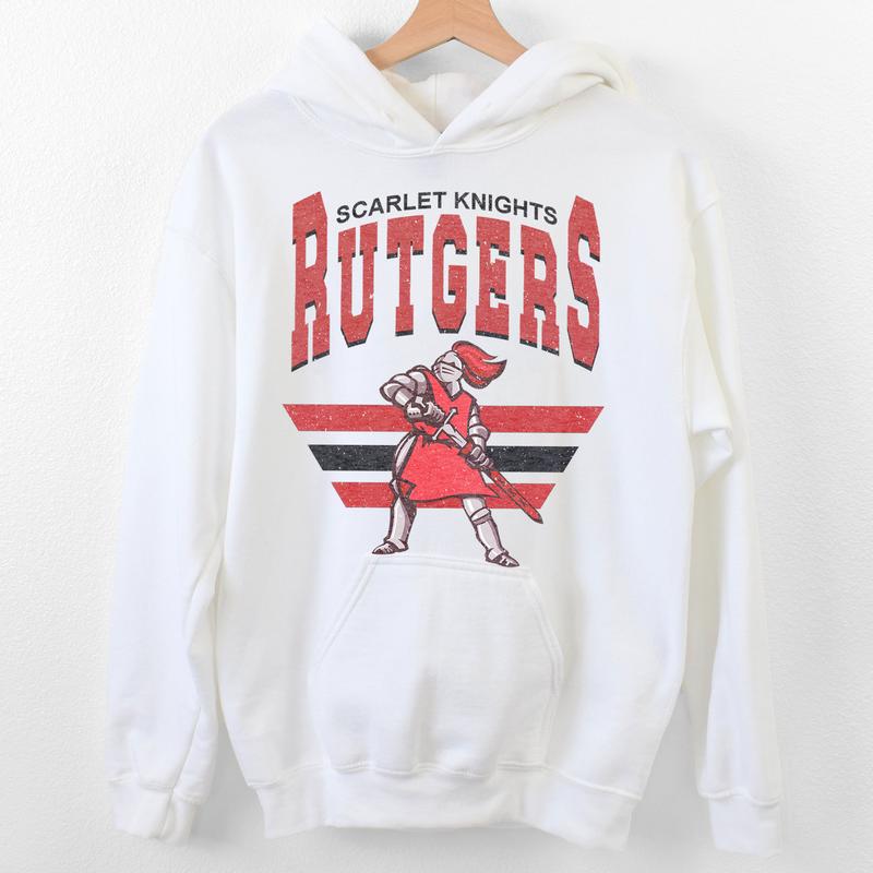 Rutgers Scarlet Knights Vintage NCAA Sweatshirt, Unisex Rutgers Football Shirt, Classic Sport Hoodie, Gifts for Fans, Cotton T-Shirt, Hoodie