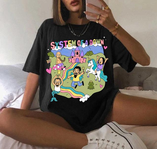 System of a Down - System of a Down Unisex T-shirt Metal Band Shirt Casual Cotton Casual Cotton