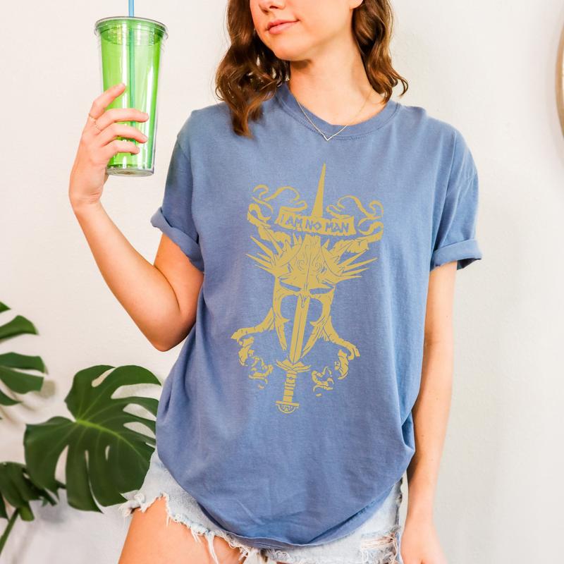 I Am No Man T-Shirt, Fantasy Book Reader Shirts, Book Quote Shirt, Dark Academia T-Shirt, Woman Power Tee, Ring Lord Shirt,  Gift For Women