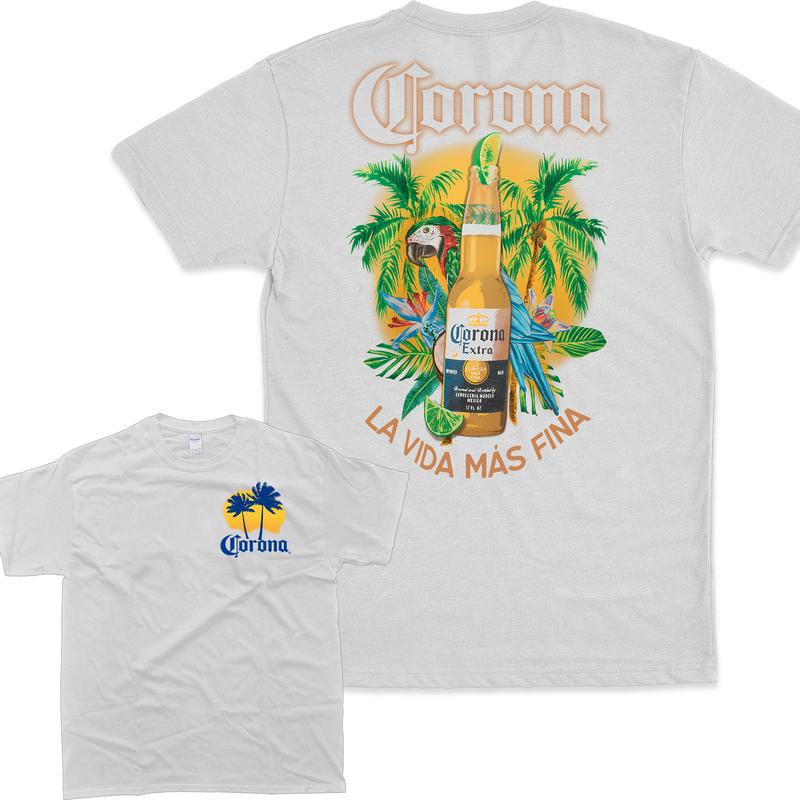 Corona Extra La Vida Mas Fina Bottle T-shirt, Fashion For All Tastes, Gildan Unisex Tee Casual Menswear