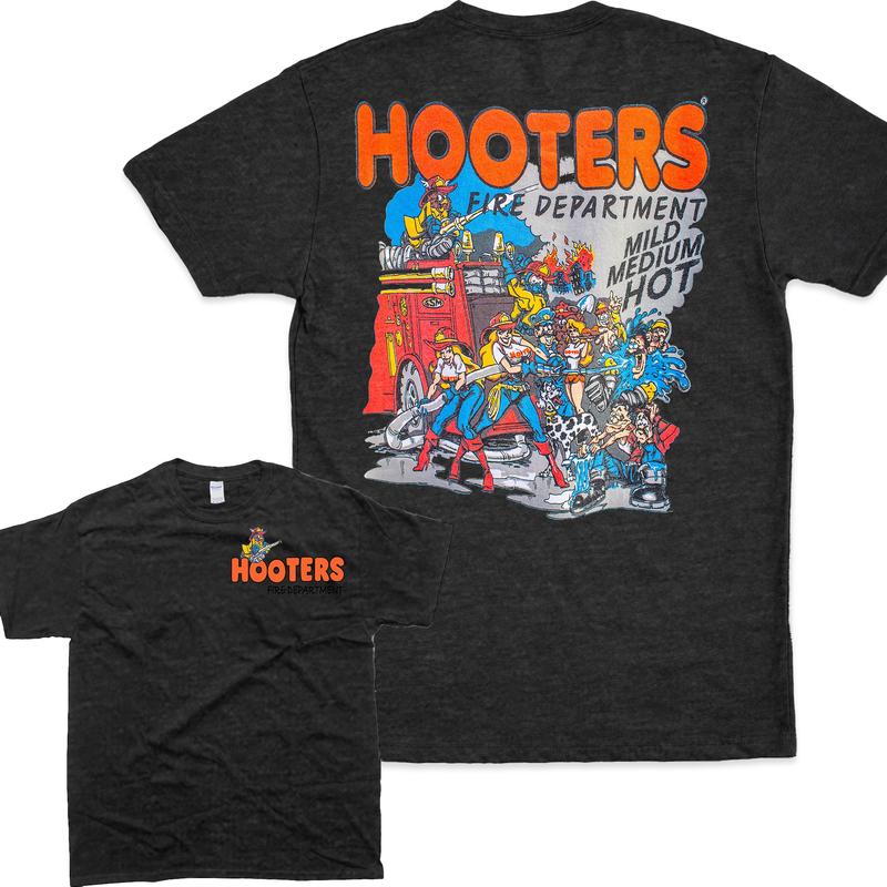 Hooters Fire Department T-Shirt, Shirt For Womens, Mens Menswear Top Stylish Underwear Tshirt Streetwear Human Tropical