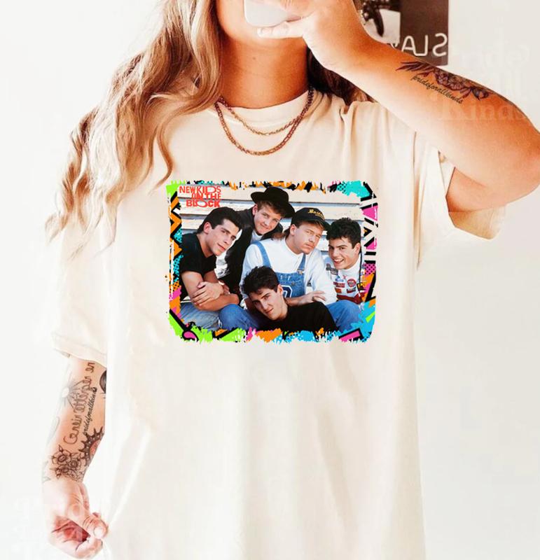 New Kids On The Block NKOTB Bleached Shirt Blockhead OOTD