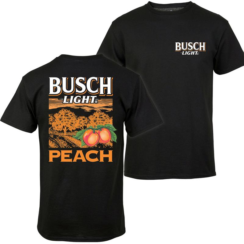 Busch Light Peach Scenic T-Shirt, Menswear Top, Colorful, For Him, For Her