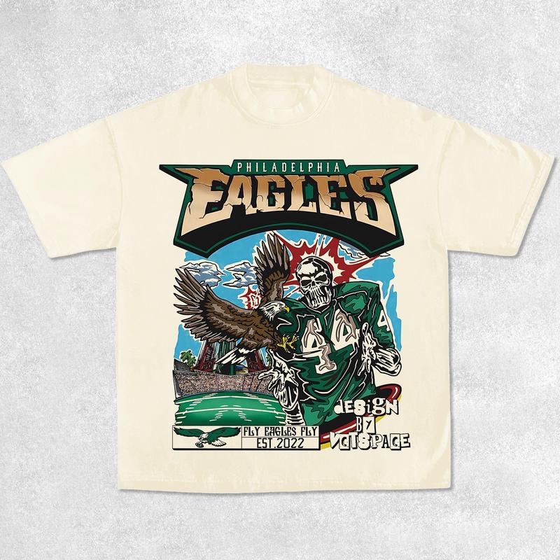 Eagles V1 Shirt, Vintage 90s Unisex Football Tees, Football T-Shirts, Sports Shirt, Game Day Tee, Football Fan Gifts Crewneck Clothing