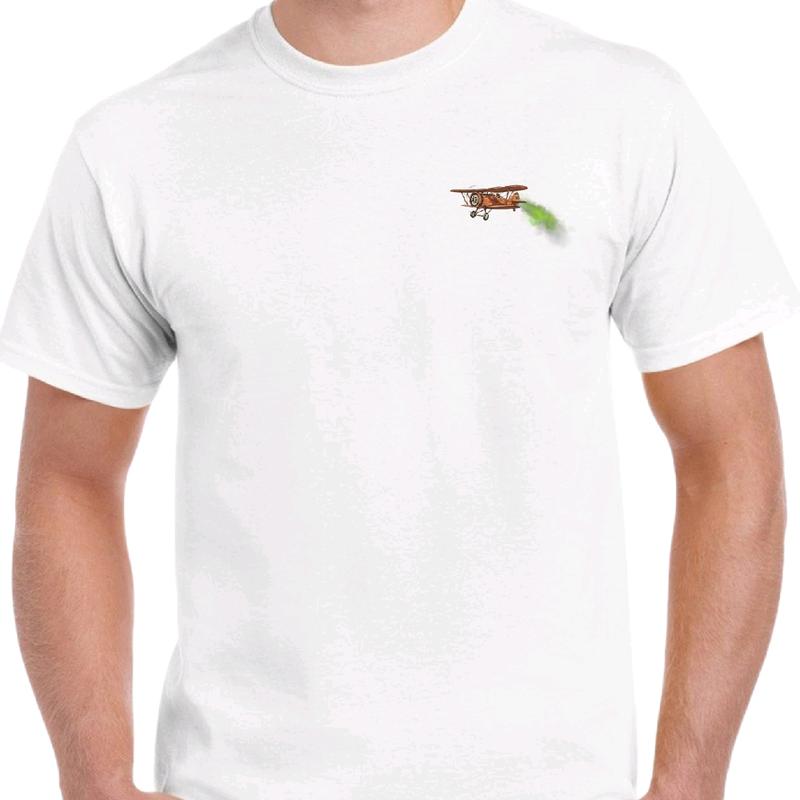 Mens T-Shirt Crop Duster - Leave the smell behind Funny Meme Shirt - Sport, Menswear Crewneck Casual Shortsleeve