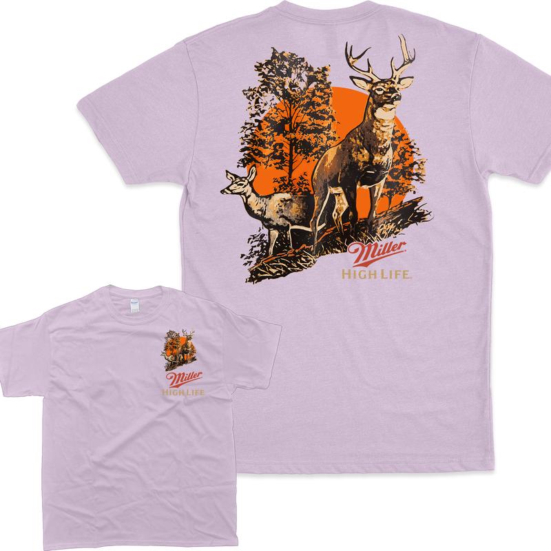 Miller High Life Deer T-shirt, Hungting T-Shirt, Full Color T-Shirt, For Men, For Women