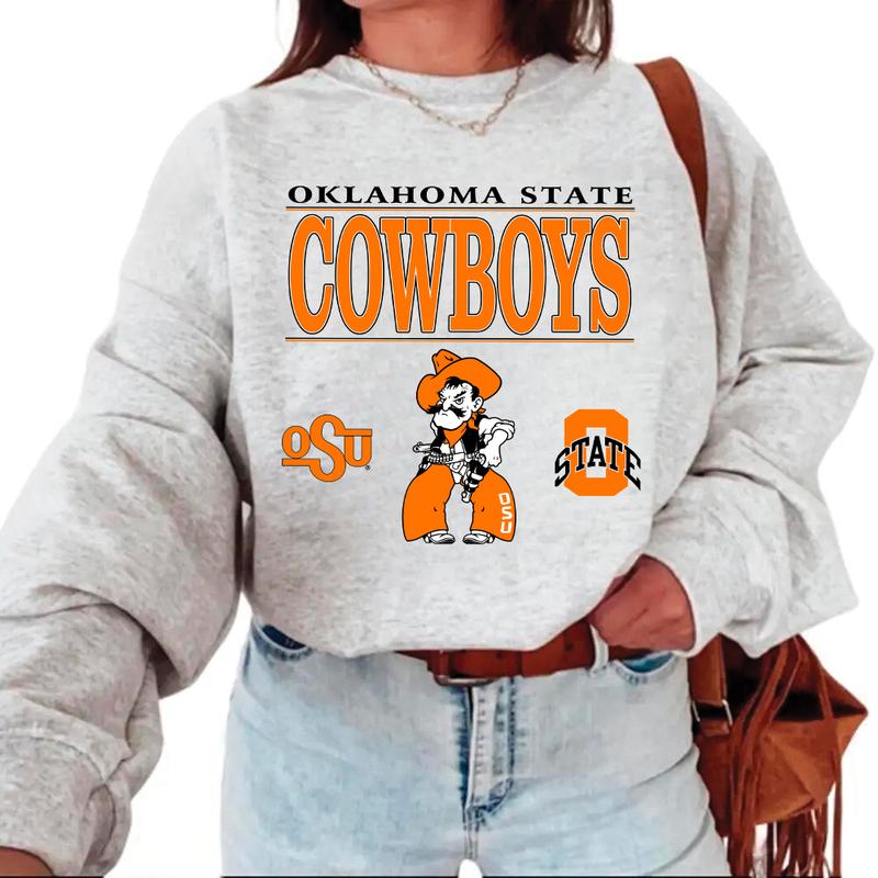 Vintage NCAA Oklahoma State Cowboys Logo Unisex t-shirt, sweatshirt, hoodie Cotton Womenswear