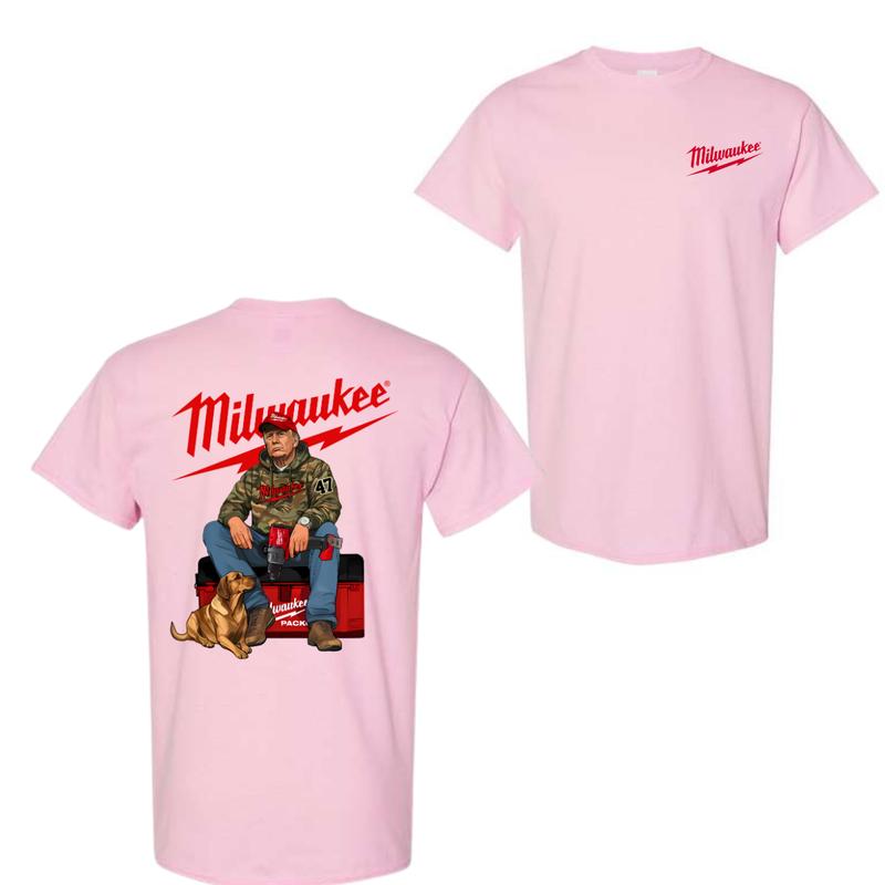 Milwaukee Trummpp Camo Unisex Cotton T-Shirt, Fuel Hand Drill Dog Hunt Shirt For Men For Women